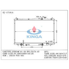 Radiateur automatique de haute qualité pour Stream′ 01-04 Rn1/K17A chez OEM 19010-Psa-901